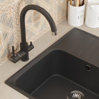 Смеситель для кухни Uperwood UPD-003-01 хром/уголь