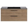База под раковину Chiara 2D 1000 подвесная, 2 выкатных ящика soft-close, N.Oak