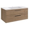 База под раковину Chiara 2D 1000 подвесная, 2 выкатных ящика soft-close, N.Oak