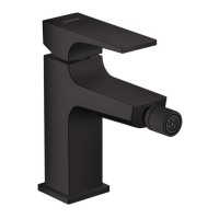 Смеситель для биде Hansgrohe Metropol со сливным клапаном Push-Open 32520670, черный матовый