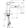 Смеситель для биде Hansgrohe Metropol со сливным клапаном Push-Open 32520670, черный матовый