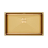 Мойка нерж. сталь NEXT 74 UNI, PM217444-BG, брашированное золото, 740х440мм, Paulmark 1,2мм