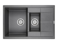 Мойка FLUGEN 60/1,5, IT-GRANIT, PM237850-DG, графит, 775х495 мм, Paulmark