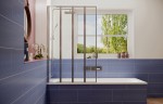 Шторка для ванны Ambassador Bath Screens 16041111L (100х140) хром,стекло прозрачное,складная,1 место