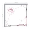 Душевой уголок BelBagno LUCE-A-22-100+20-C-Cr