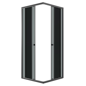 Душевое ограждение Niagara Eco NG-1009-14QT (90х90х190) квадрат,раздвижное,черный,стекло тонированное,1 место