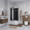 Душевая кабина Niagara Eco E90/80/40L/TN/BK (90х80х195) высокий поддон(40см),стекло тонированное,4 места