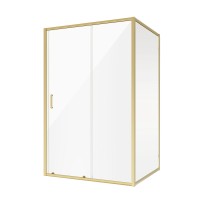 Душевое ограждение Niagara Nova NG-42-12AG-A100G (120х100х195) прямоугольник,золото,двери раздвижные,стекло прозрачное,2 места