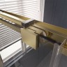Душевой угол Veconi Premium Trento PTC-SP-30G, 1400х800x2000, брашированное золото, стекло прозрачное