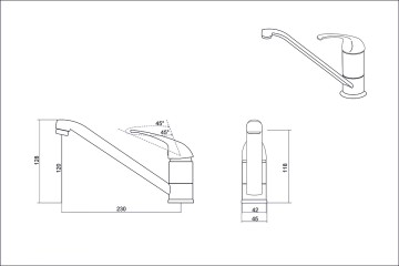 Смеситель EMAR EC-3009 3009.8 Морион