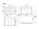Тумба подвесная SANCOS Code 990х453х400, c одним ящиком оснащенным доводчиками, цвет белый , арт. CD100W