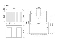 Тумба подвесная SANCOS Code 990х453х400, c одним ящиком оснащенным доводчиками, цвет белый , арт. CD100W