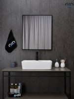 Раковина Gid N9092 51202 накладная белая 55x31x14