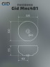 Раковина Gid Mnc481 54433 накладная под камень глянцевая 32x32x15.5