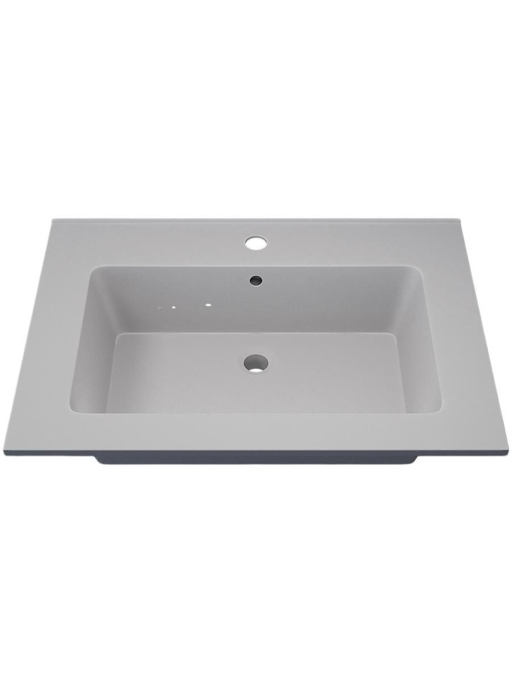 Раковина для ванной 66 см, Uperwood Parma Quartz, белая матовая, жасмин