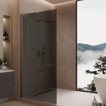 Душевая перегородка Волк-Ин (Walk-In) VLSW-1H900CGBN, 900*2000, брашированный никель, стекло тонированное