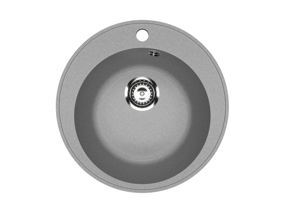 Кухонная мойка из искусственного камня Uperwood ECON UPD-405-003, круглая, серая матовая