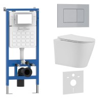 Комплект 3в1 IBERICA BLANCA инсталляция SILENCIO, унитаз BURGOS ALTO белый, кнопка смыва ESTI-S хром матовый (IB001.BRA.234.853)