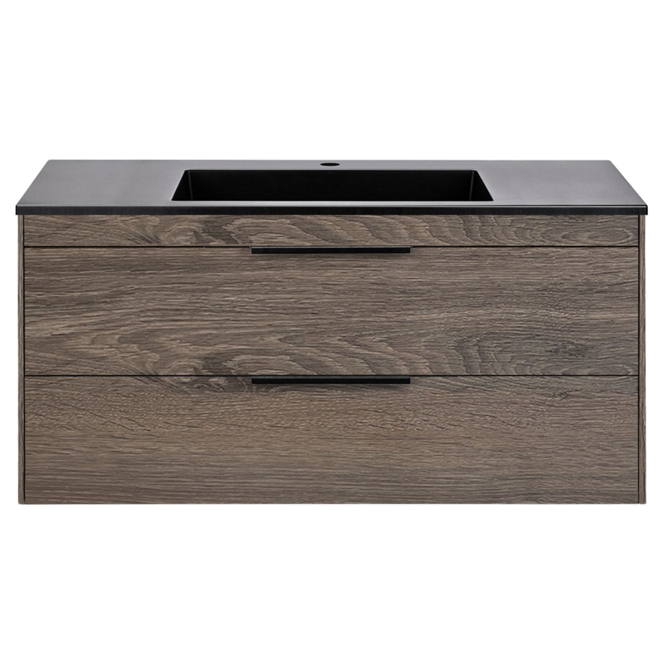 База под раковину Chiara 2D 1000 подвесная, 2 выкатных ящика soft-close, R.Oak