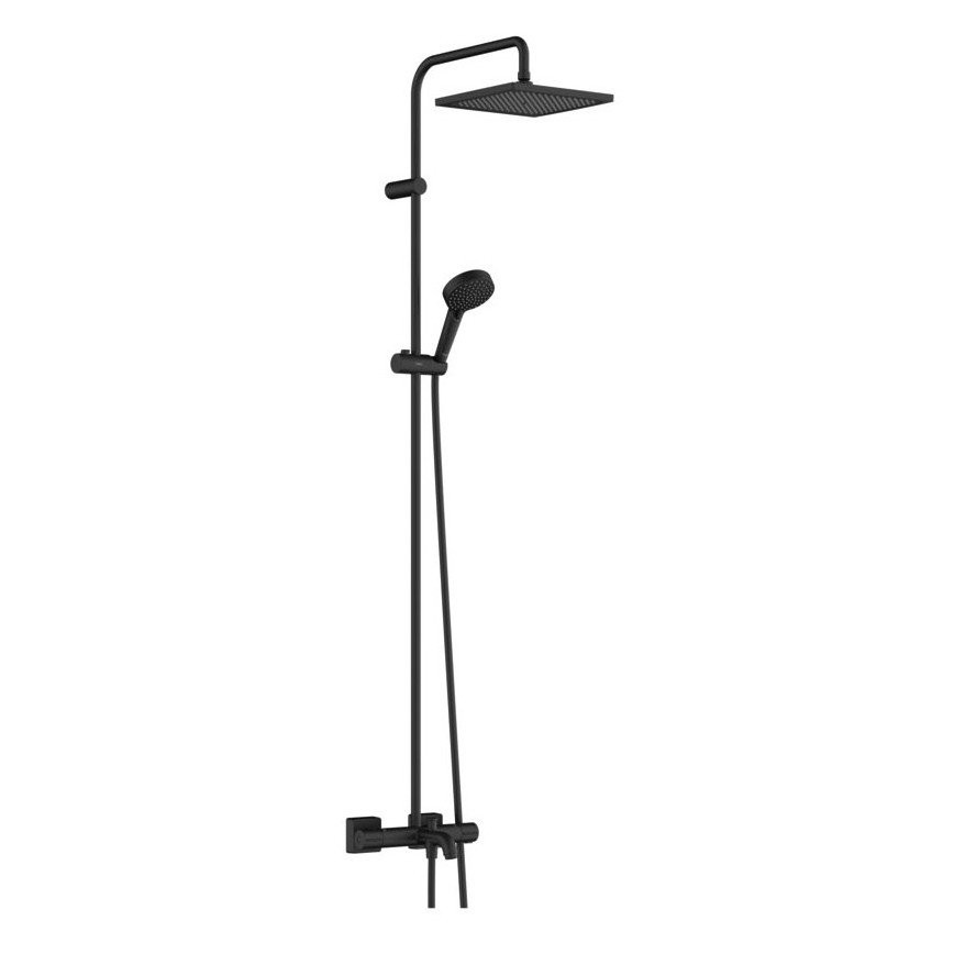 Душевая система Hansgrohe Vernis Shape Showerpipe 240 с термостатом 26900670 черный матовый