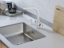 Смеситель для кухни ESSEN, белый матовый, Es213011-431(WH), Paulmark