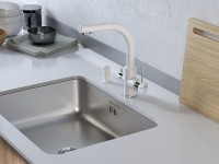 Смеситель для кухни ESSEN, белый матовый, Es213011-431(WH), Paulmark
