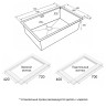 Мойка нерж. сталь NEXT 74 UNI, PM217444-BS, брашированная нерж.сталь, 740х440мм, Paulmark 1,2мм