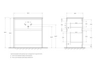 База под раковину напольная BelBagno KRAFT-800-2C-PIA-BO Bianco Opaco