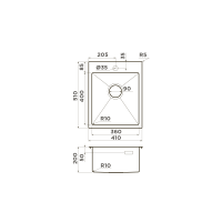 Кухонная мойка Omoikiri Akisame 41-GB нерж. сталь/графит