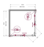 Душевой уголок BelBagno MARINO-A-2-100-C-NERO