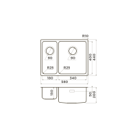 Кухонная мойка Omoikiri Tadzava 58-2-U/I-R-IN нерж. сталь/нержавеющая сталь