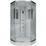 Душевая кабина Niagara Luxe NG-7717W (100x100х215) низкий поддон(15см),дверь распашная,стенки серебро,4 места