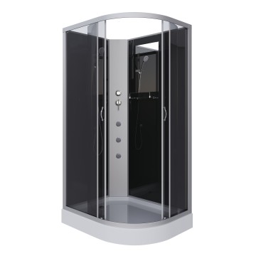 Душевая кабина Niagara Classic NG-3512-14LBKG (120х80х200) низкий поддон(13см),стекло тонированное,3 места