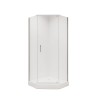 Душевое ограждение Niagara Nova NG-6605-08 (90х90х195) трапеция,хром,дверь распашная,стекло прозрачное,1 место
