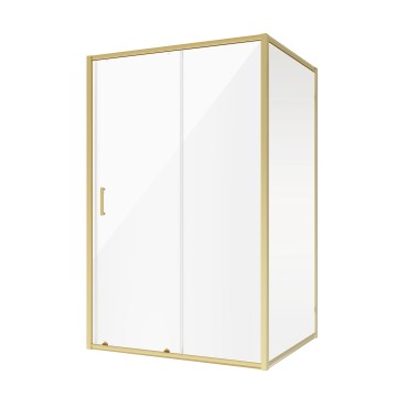 Душевое ограждение Niagara Nova NG-42-12AG-A110G (120х110х195) прямоугольник,золото,двери раздвижные,стекло прозрачное,2 места