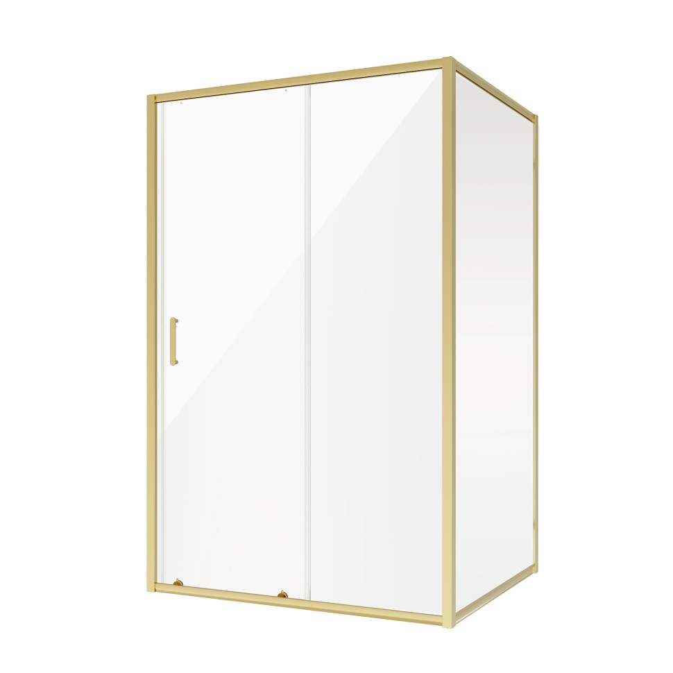 Душевое ограждение Niagara Nova NG-42-12AG-A110G (120х110х195) прямоугольник,золото,двери раздвижные,стекло прозрачное,2 места