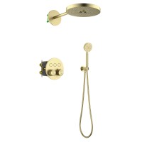 Душевая система встроенная с термостатом Timo Saona SX-2308/17SM золото матовое