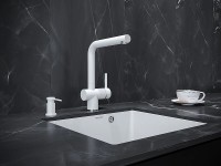Дозатор для жидкого мыла BREVIT, D005-431(WH), белый матовый, Paulmark