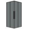 Душевое ограждение Grossman Galaxy 300.K33.01.9090.21.10 (90х90х195) квадрат,раздвижная,черный матовый,стекло тонированное, 1 место