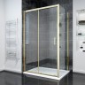 Душевой угол Veconi Rovigo RV-055G, 1500х900х1950, золото брашинг, прозрачное стекло