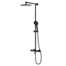 Душевая стойка GRB TENDER 40433422TLC термостатическая с изливом, черный матовый  