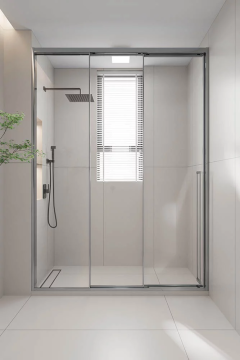 Душевая дверь раздвижная Premium Prato 300 CH-L, 1100х2000, хром, стекло прозрачное