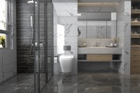 Комплект подвесной унитаз ABBER Rechteck AC1201 белый с инсталляцией AC0105 и кнопкой AC0121MMG золото матовое