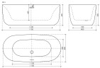 Ванна SANCOS Space акриловая отдельностоящая
