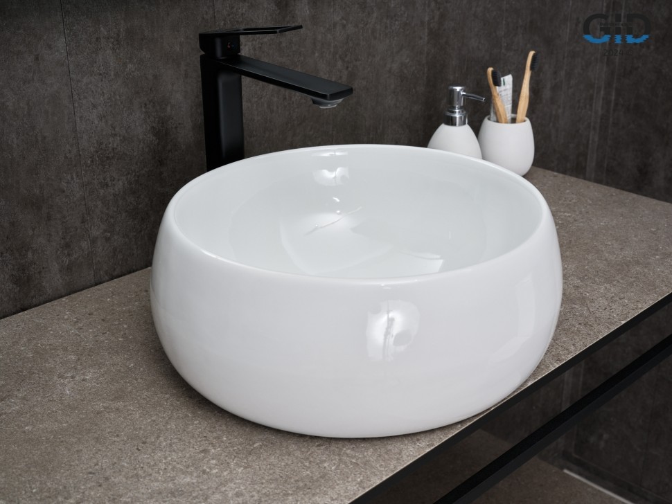 Раковина Gid N9140 51213 накладная белая 40x40x15.5