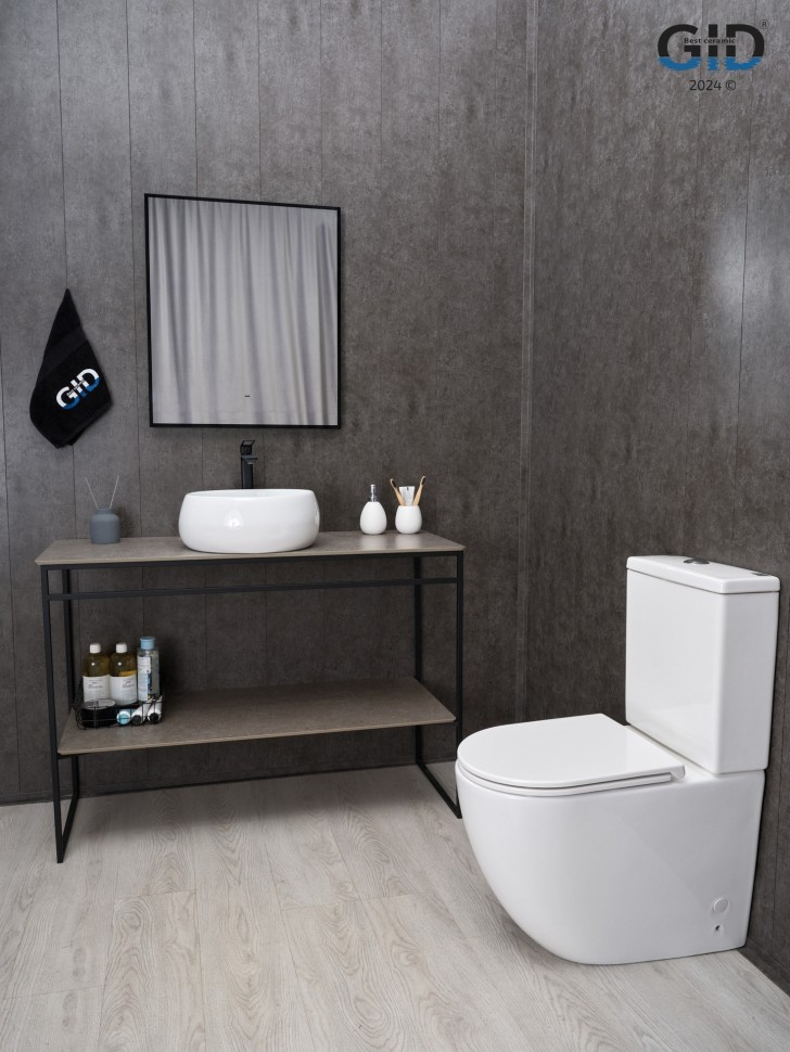 Раковина Gid N9140 51213 накладная белая 40x40x15.5