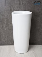 Раковина Gid Nb130w 81118 накладная белая 41x41x85