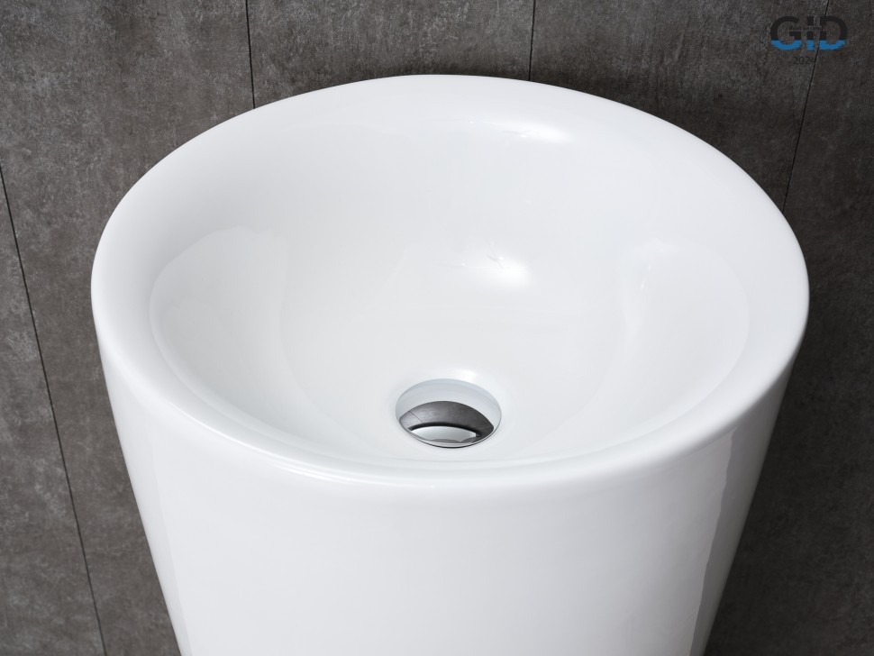 Раковина Gid Nb130w 81118 накладная белая 41x41x85