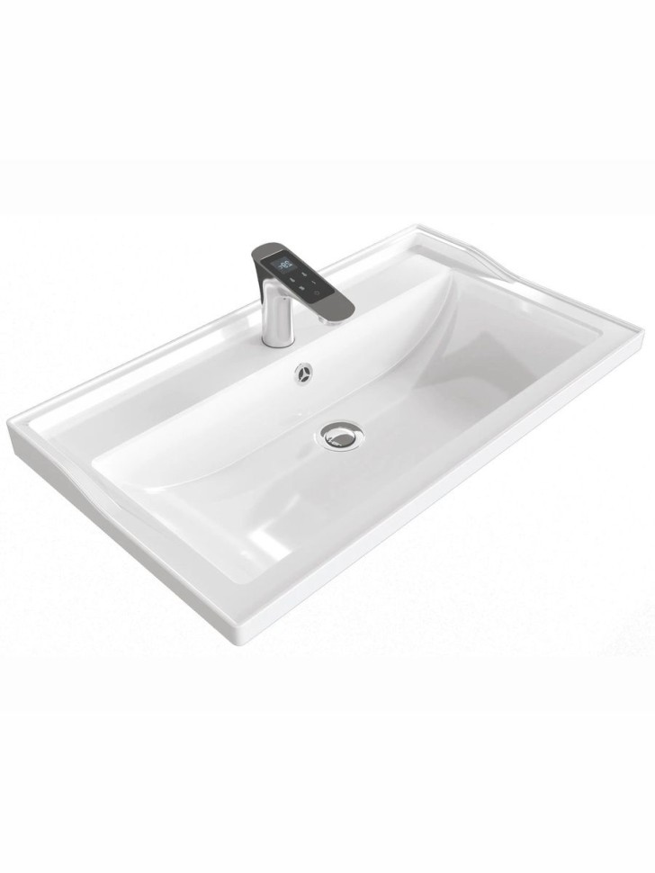 Раковина для ванной 80 см, Uperwood Family, белая глянцевая