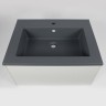 Раковина для ванной 66 см, Uperwood Parma Quartz, серая матовая, бетон
